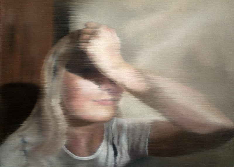 Cherise Foster- Fine Art BA Hons- Oil on canvas- Hidden Gaze